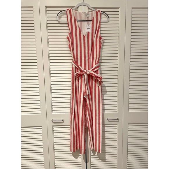 J Crew Linen-cotton V-neck jumpsuit - Picture 2 of 4